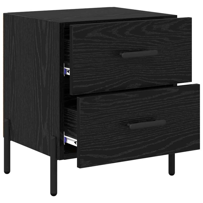 Dulap de noapte Stejar Negru 40 x 35 x 47,5 cm Lemn compozit - WALTI WALTI