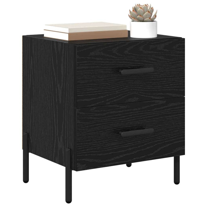 Dulap de noapte Stejar Negru 40 x 35 x 47,5 cm Lemn compozit - WALTI WALTI