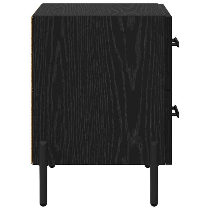Dulap de noapte Stejar Negru 40 x 35 x 47,5 cm Lemn compozit - WALTI WALTI