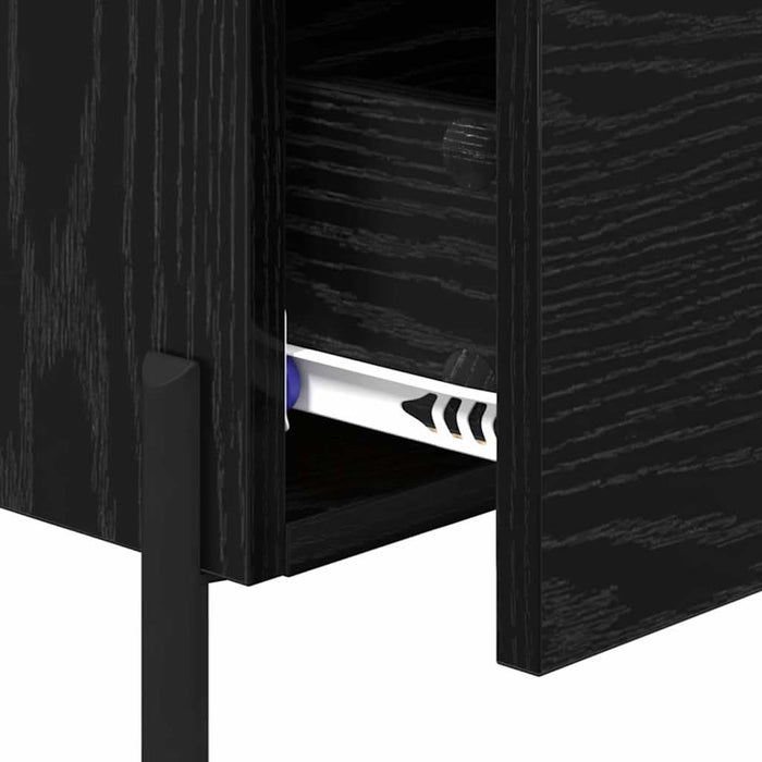 Dulap de noapte cu sertar 2 pcs Stejar Negru 40 x 35 x 47,5 cm - WALTI WALTI