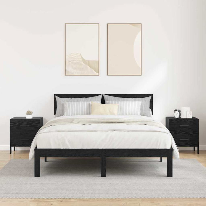 Dulap de noapte cu sertar 2 pcs Stejar Negru 40 x 35 x 47,5 cm - WALTI WALTI