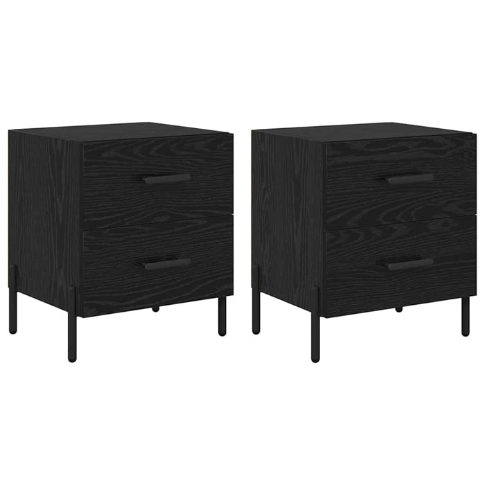 Dulap de noapte cu sertar 2 pcs Stejar Negru 40 x 35 x 47,5 cm - WALTI WALTI