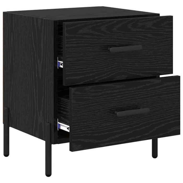 Dulap de noapte cu sertar 2 pcs Stejar Negru 40 x 35 x 47,5 cm - WALTI WALTI
