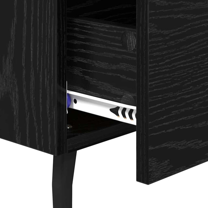 Dulap de noapte Stejar Negru 40 x 35 x 47,5 cm Lemn compozit - WALTI WALTI