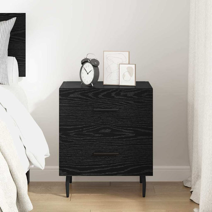 Dulap de noapte Stejar Negru 40 x 35 x 47,5 cm Lemn compozit - WALTI WALTI