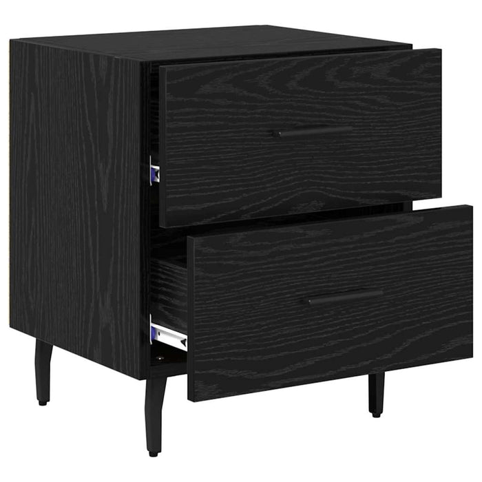 Dulap de noapte Stejar Negru 40 x 35 x 47,5 cm Lemn compozit - WALTI WALTI