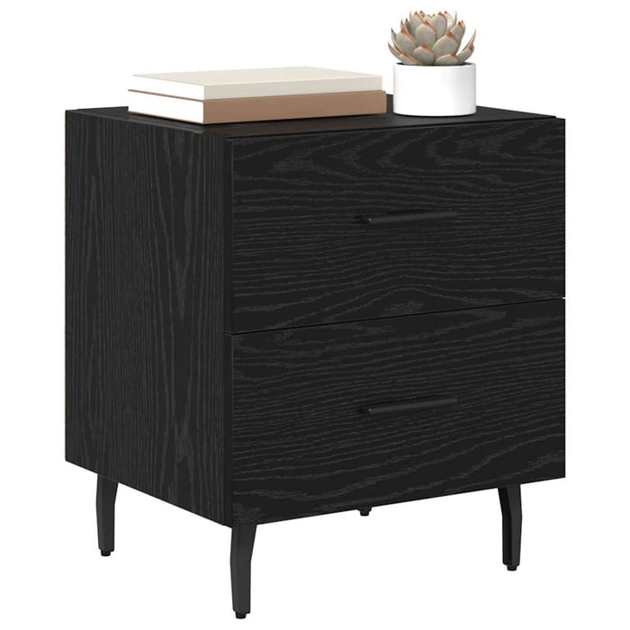 Dulap de noapte Stejar Negru 40 x 35 x 47,5 cm Lemn compozit - WALTI WALTI