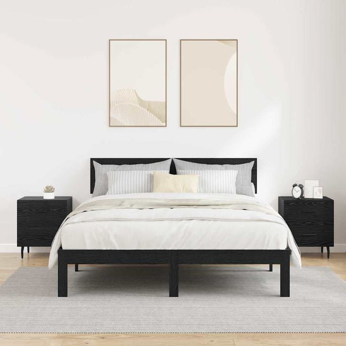 Dulap de noapte cu sertar 2 pcs Stejar Negru 40 x 35 x 47,5 cm - WALTI WALTI