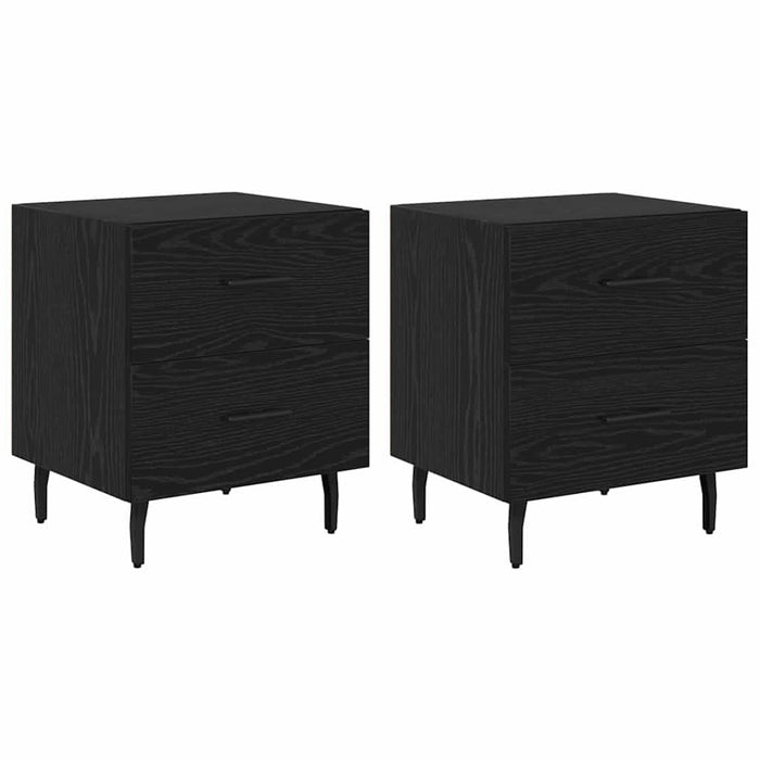 Dulap de noapte cu sertar 2 pcs Stejar Negru 40 x 35 x 47,5 cm - WALTI WALTI