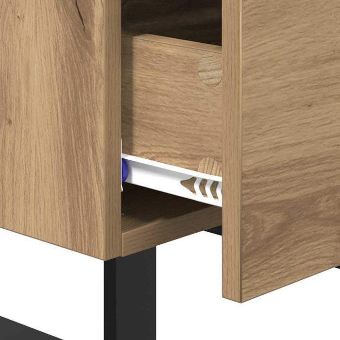 Dulap de noapte 2 pcs Stejar Artizanal 40 x 35 x 47,5 cm - WALTI WALTI