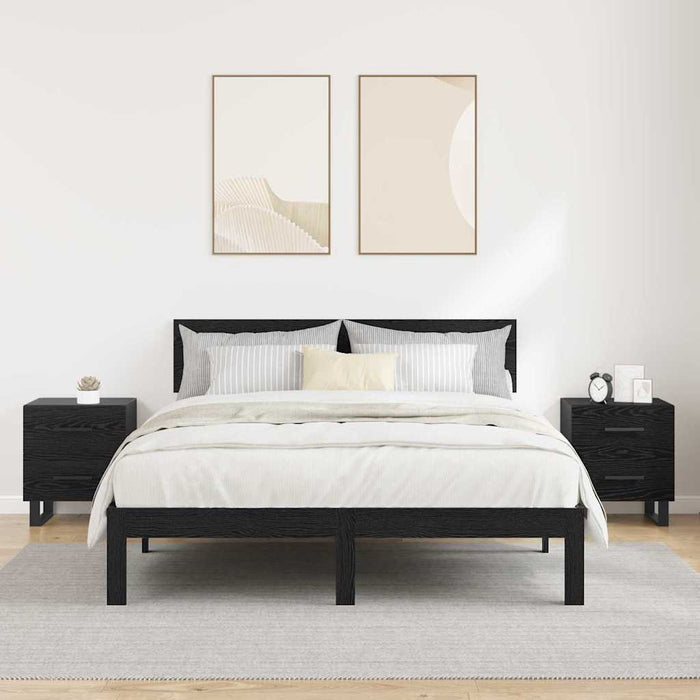 Dulap de noapte cu sertar 2 pcs Stejar Negru 40 x 35 x 47,5 cm - WALTI WALTI