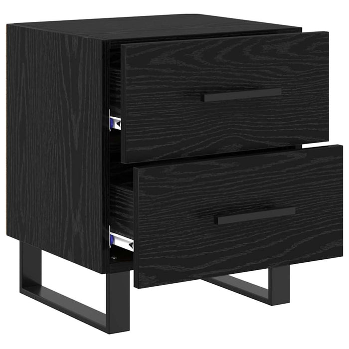 Dulap de noapte cu sertar 2 pcs Stejar Negru 40 x 35 x 47,5 cm - WALTI WALTI