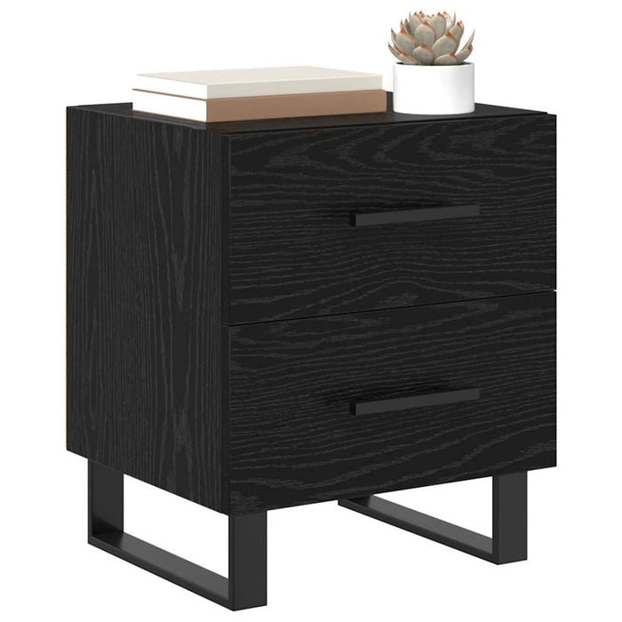 Dulap de noapte cu sertar 2 pcs Stejar Negru 40 x 35 x 47,5 cm - WALTI WALTI