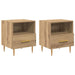 Noptieră cu sertar 2 pcs Maro 40 x 35 x 47,5 cm Lemn compozit - WALTI WALTI