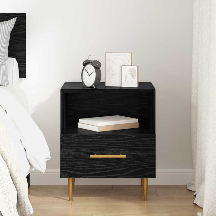 Noptieră cu sertar Negru 40 x 35 x 47,5 cm Lemn compozit - WALTI WALTI