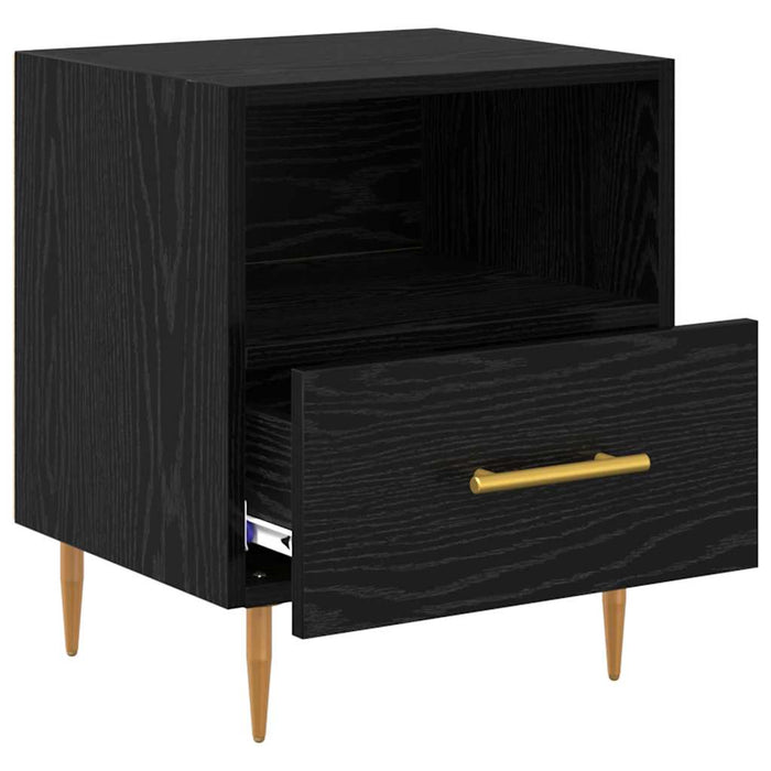 Noptieră cu sertar Negru 40 x 35 x 47,5 cm Lemn compozit - WALTI WALTI