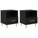 Noptieră cu sertar 2 pcs Negru 40 x 35 x 47,5 cm Lemn compozit - WALTI WALTI