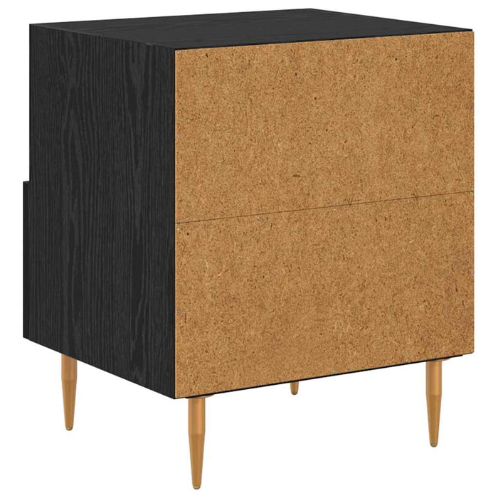 Noptieră cu sertar 2 pcs Negru 40 x 35 x 47,5 cm Lemn compozit - WALTI WALTI