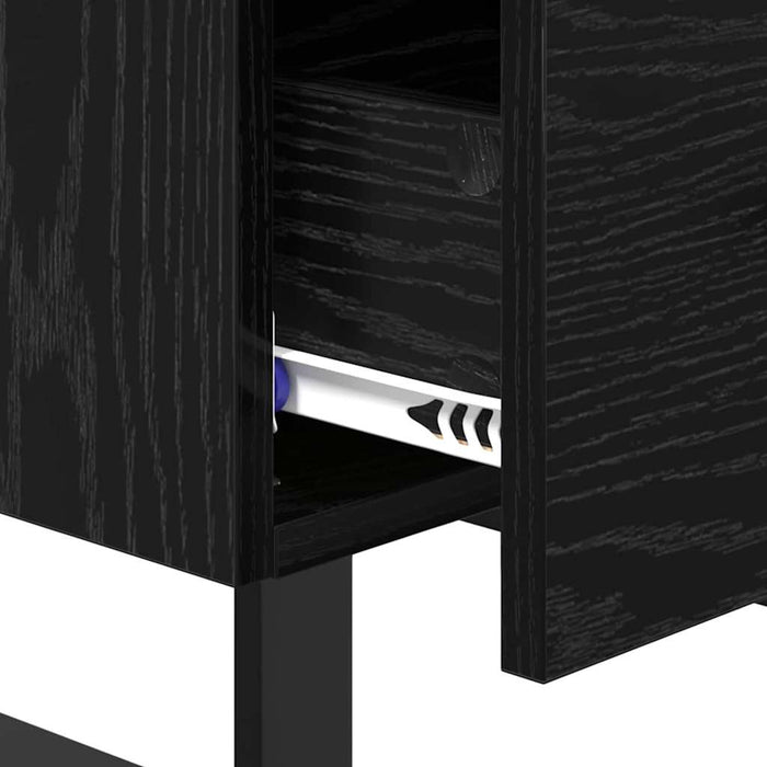 Dulap de noapte Stejar Negru 40 x 35 x 47,5 cm Lemn compozit - WALTI WALTI