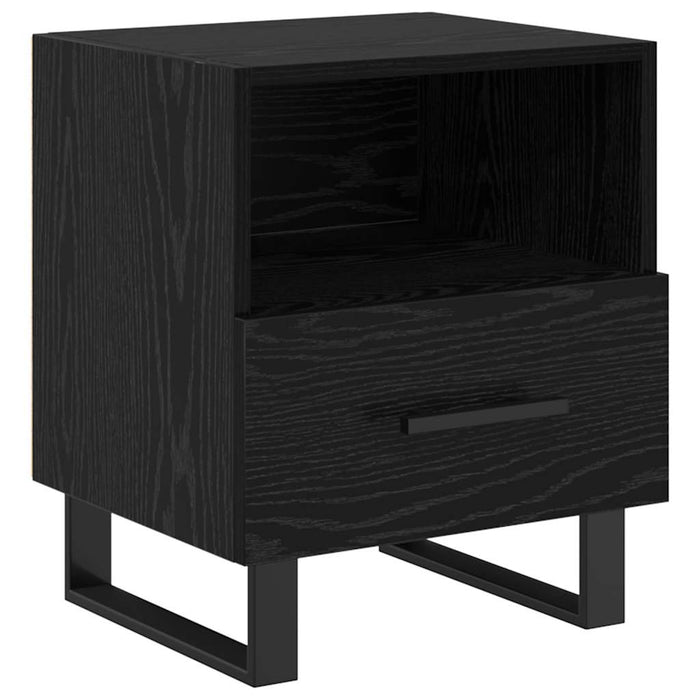 Dulap de noapte Stejar Negru 40 x 35 x 47,5 cm Lemn compozit - WALTI WALTI