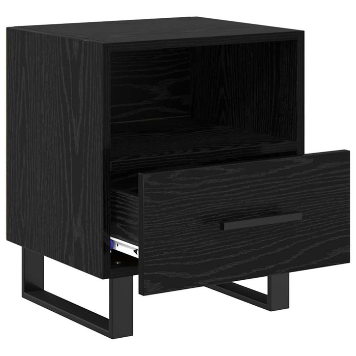 Dulap de noapte Stejar Negru 40 x 35 x 47,5 cm Lemn compozit - WALTI WALTI