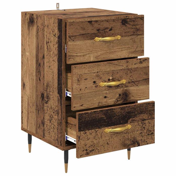 Dulap de noapte Lemn vechi 40 x 40 x 66 cm Lemn compozit WALTI
