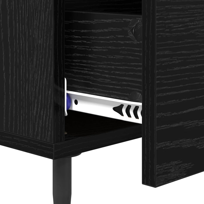 Dulap de noapte Stejar Negru 40 x 40 x 66 cm Lemn compozit WALTI