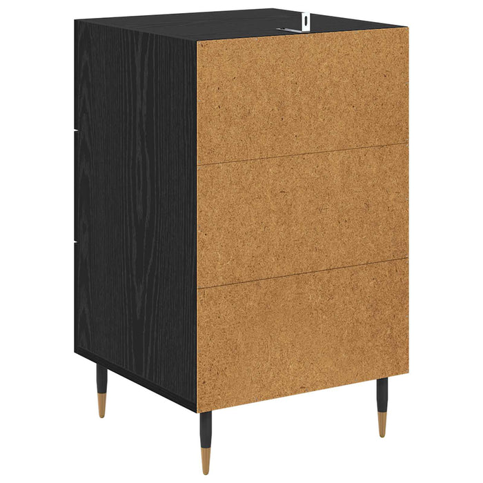 Dulap de noapte Stejar Negru 40 x 40 x 66 cm Lemn compozit WALTI