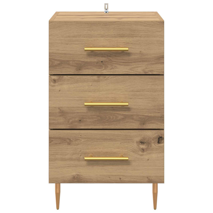 Dulap de noapte Stejar Artizanal 40 x 40 x 66 cm Lemn compozit WALTI