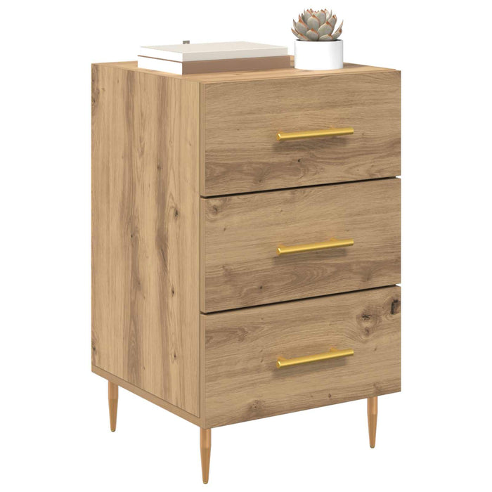 Dulap de noapte Stejar Artizanal 40 x 40 x 66 cm Lemn compozit WALTI