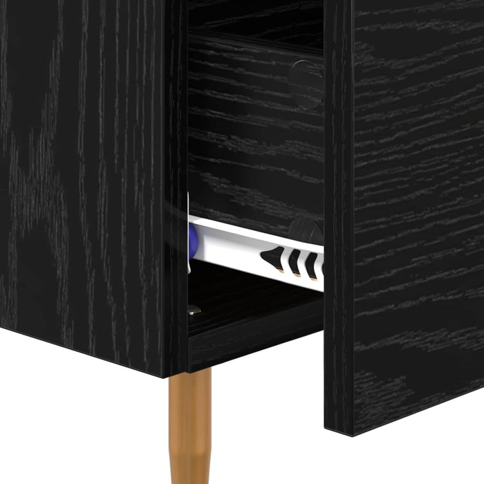 Dulap de noapte Stejar Negru 40 x 40 x 66 cm Lemn compozit - WALTI WALTI