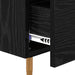 Dulap de noapte Stejar Negru 40 x 40 x 66 cm Lemn compozit - WALTI WALTI