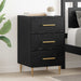 Dulap de noapte Stejar Negru 40 x 40 x 66 cm Lemn compozit - WALTI WALTI