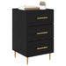 Dulap de noapte Stejar Negru 40 x 40 x 66 cm Lemn compozit - WALTI WALTI