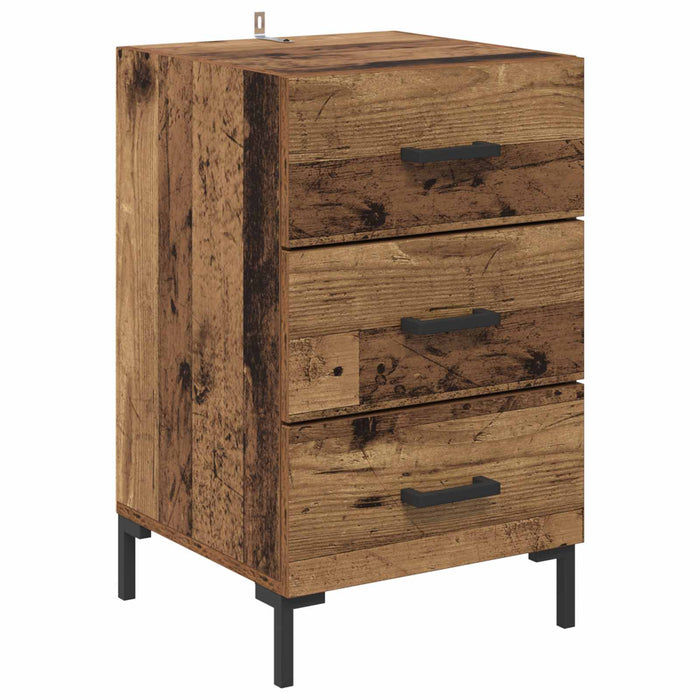 Dulap de noapte Lemn vechi 40 x 40 x 66 cm Lemn compozit - WALTI WALTI