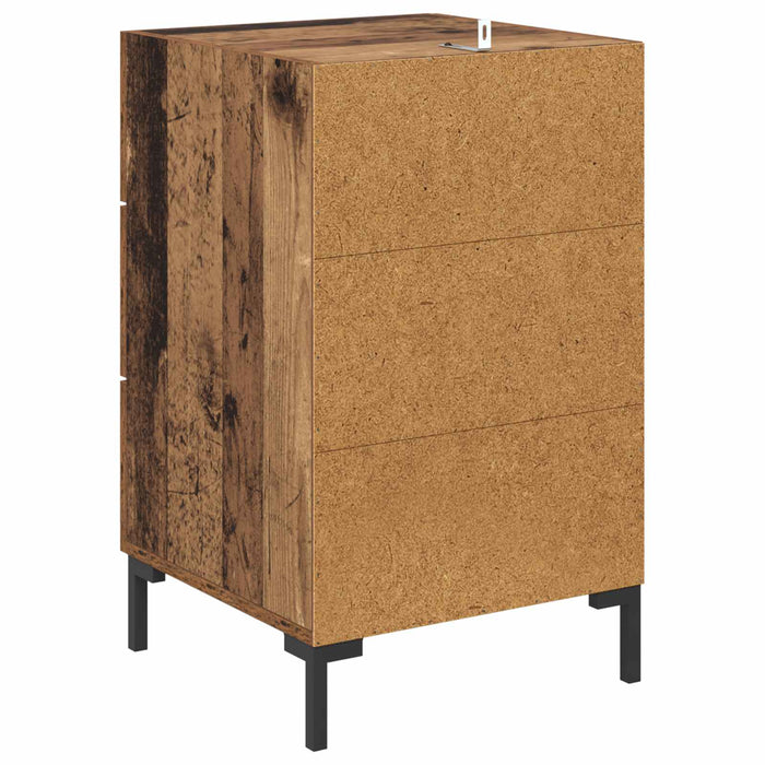 Dulap de noapte Lemn vechi 40 x 40 x 66 cm Lemn compozit - WALTI WALTI