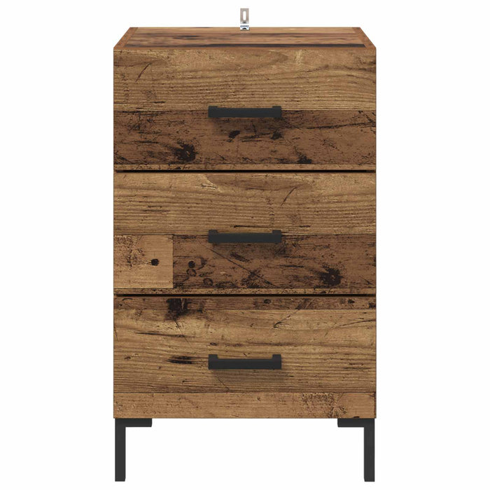 Dulap de noapte Lemn vechi 40 x 40 x 66 cm Lemn compozit - WALTI WALTI