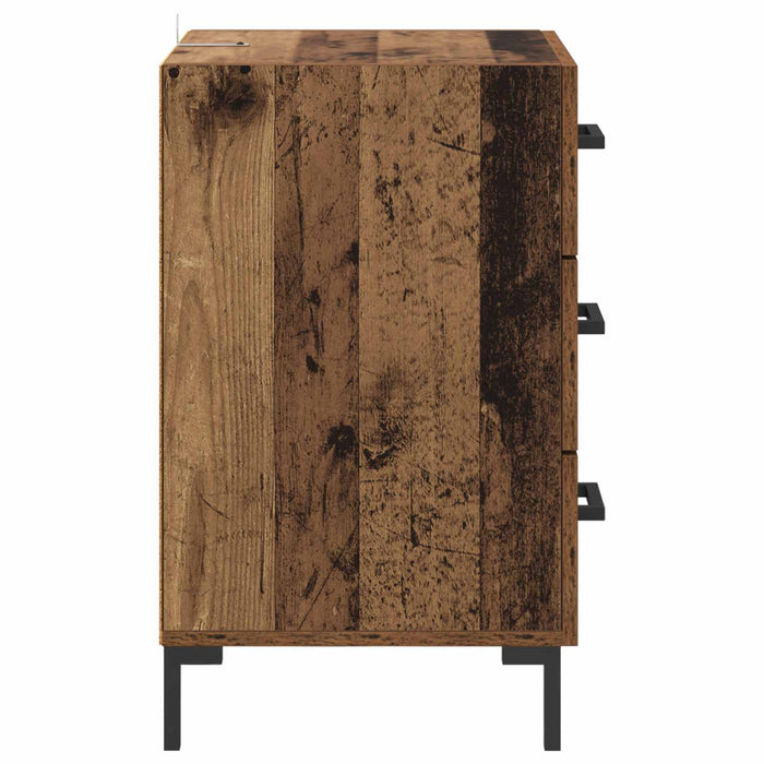 Dulap de noapte Lemn vechi 40 x 40 x 66 cm Lemn compozit - WALTI WALTI