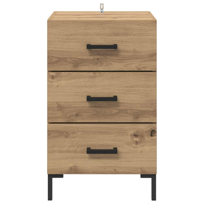 Dulap de noapte Stejar Artizanal 40 x 40 x 66 cm Lemn compozit WALTI