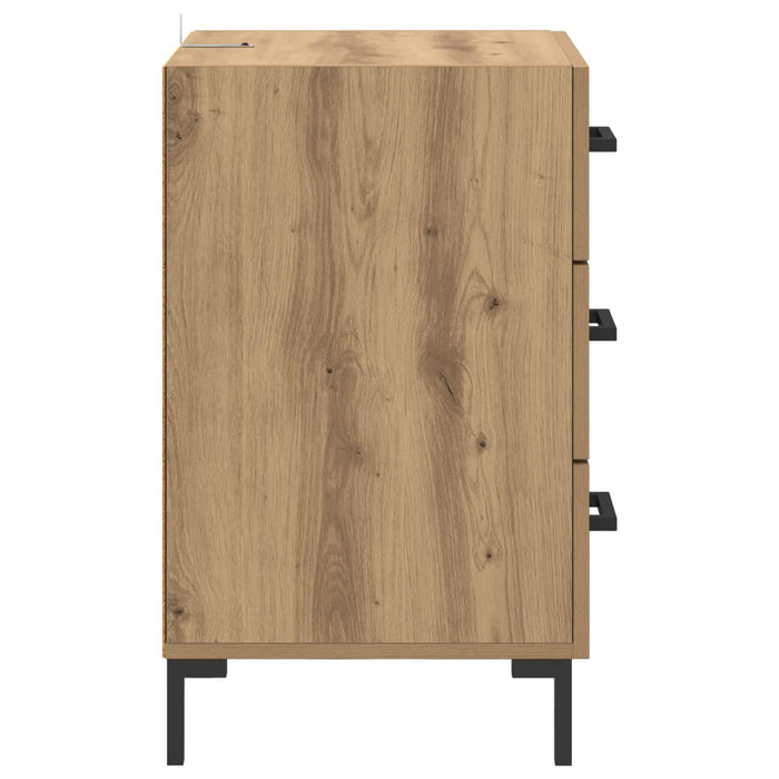 Dulap de noapte Stejar Artizanal 40 x 40 x 66 cm Lemn compozit WALTI