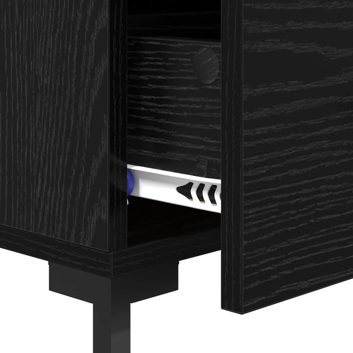 Dulap de noapte Stejar Negru 40 x 40 x 66 cm Lemn compozit WALTI
