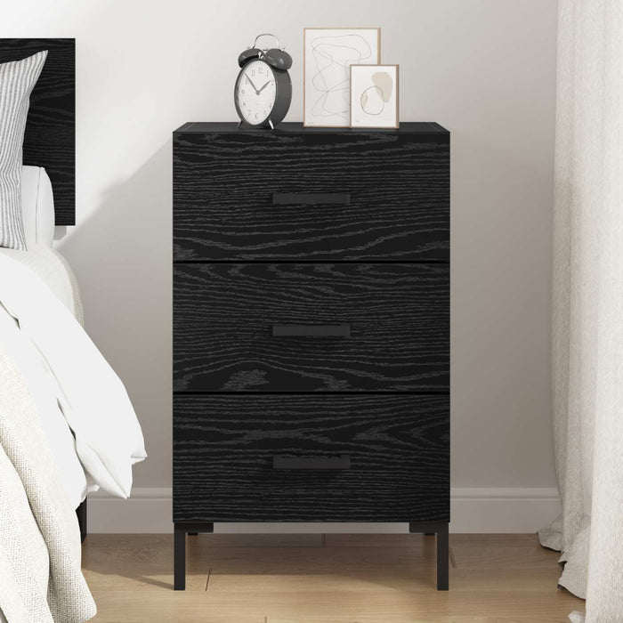 Dulap de noapte Stejar Negru 40 x 40 x 66 cm Lemn compozit WALTI