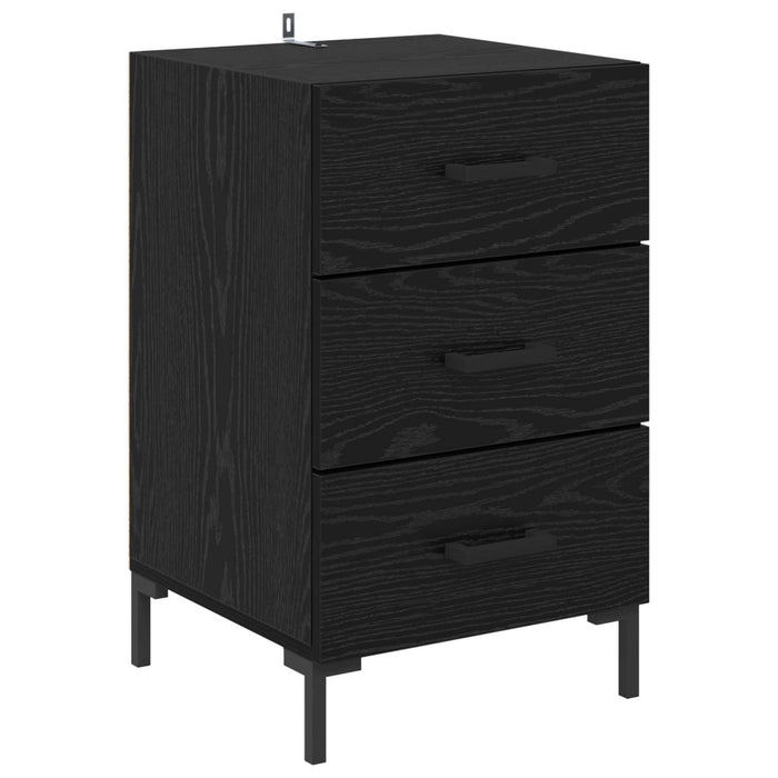Dulap de noapte Stejar Negru 40 x 40 x 66 cm Lemn compozit WALTI