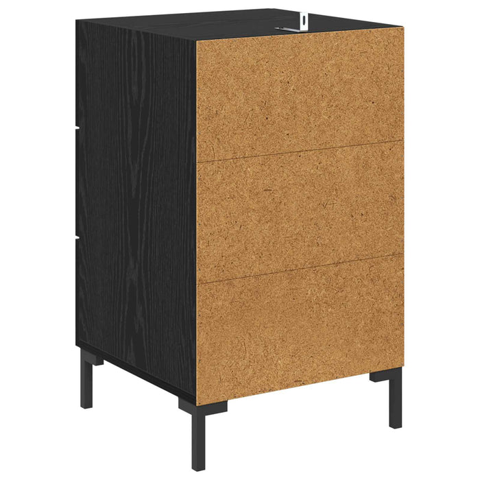 Dulap de noapte Stejar Negru 40 x 40 x 66 cm Lemn compozit WALTI