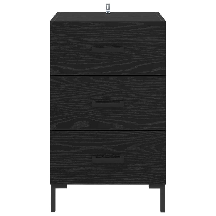 Dulap de noapte Stejar Negru 40 x 40 x 66 cm Lemn compozit WALTI