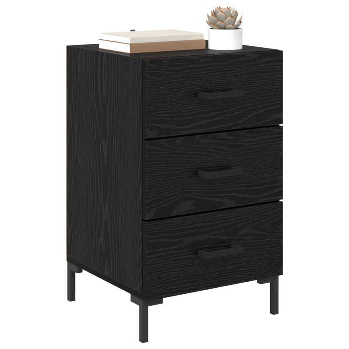 Dulap de noapte Stejar Negru 40 x 40 x 66 cm Lemn compozit WALTI