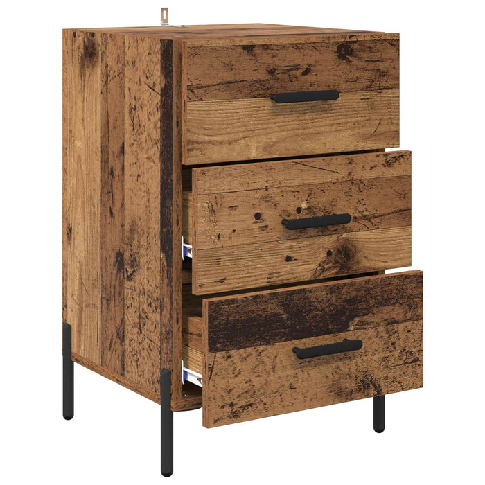 Dulap de noapte Lemn vechi 40 x 40 x 66 cm Lemn compozit - WALTI WALTI