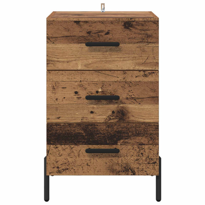 Dulap de noapte Lemn vechi 40 x 40 x 66 cm Lemn compozit - WALTI WALTI