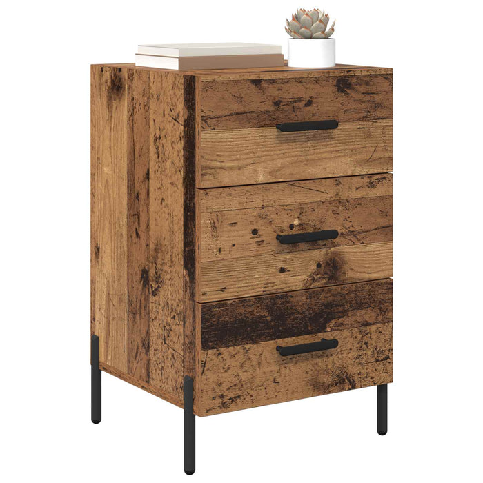 Dulap de noapte Lemn vechi 40 x 40 x 66 cm Lemn compozit - WALTI WALTI