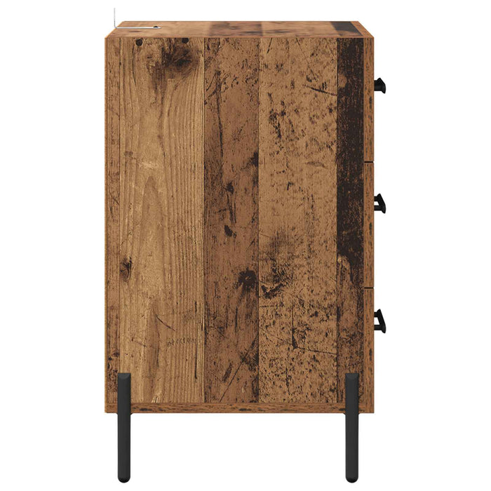 Dulap de noapte Lemn vechi 40 x 40 x 66 cm Lemn compozit - WALTI WALTI